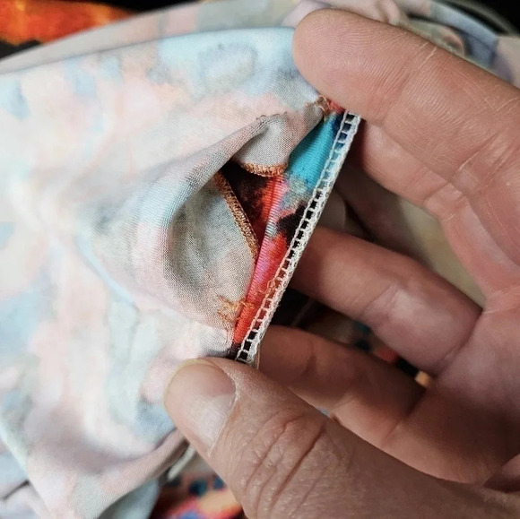 Love Large Vibrant Red Kaleidoscope Maxi Tiered Dress Festival Vacation Y2K - Picture 6 of 10